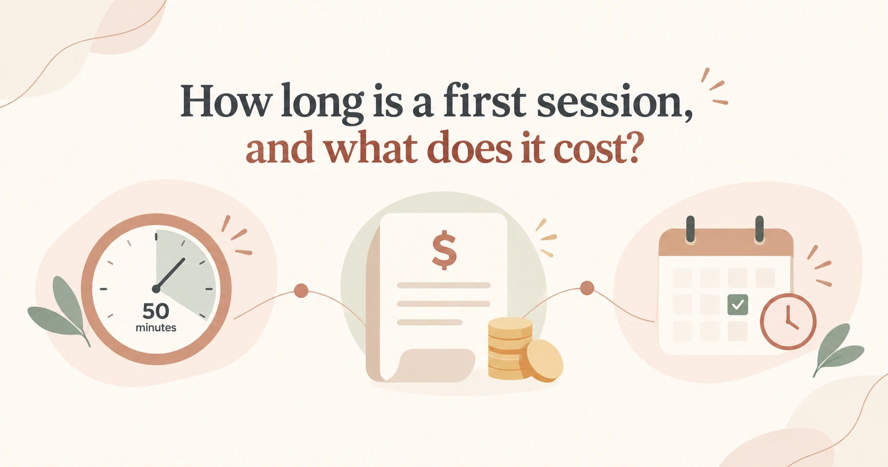 How long is a first session, and what does it cost?