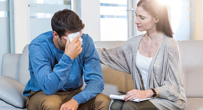 What happens during a depression therapy