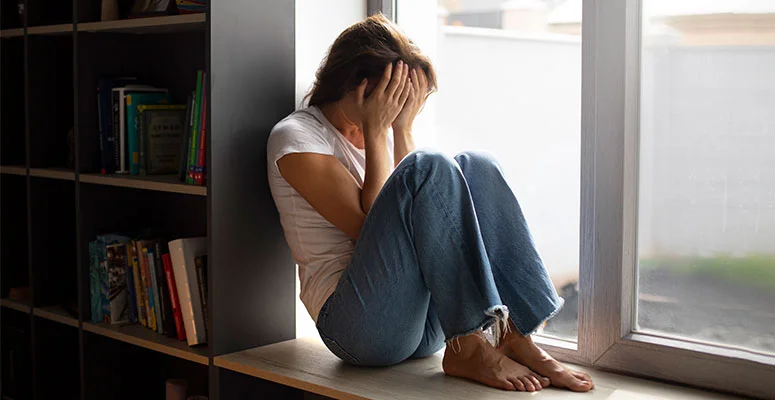 Lady suffering from Mental health issues