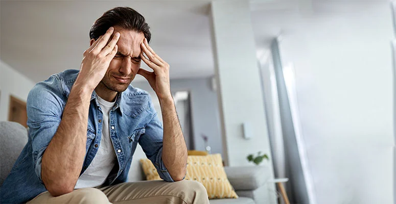 A stressed man