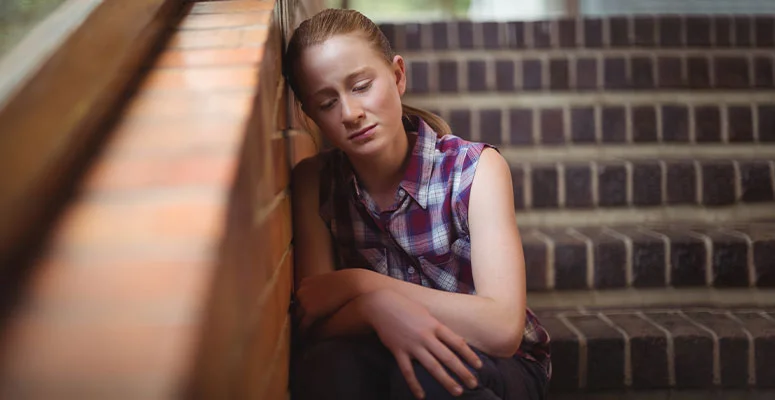 A Teenage girl with low motivation