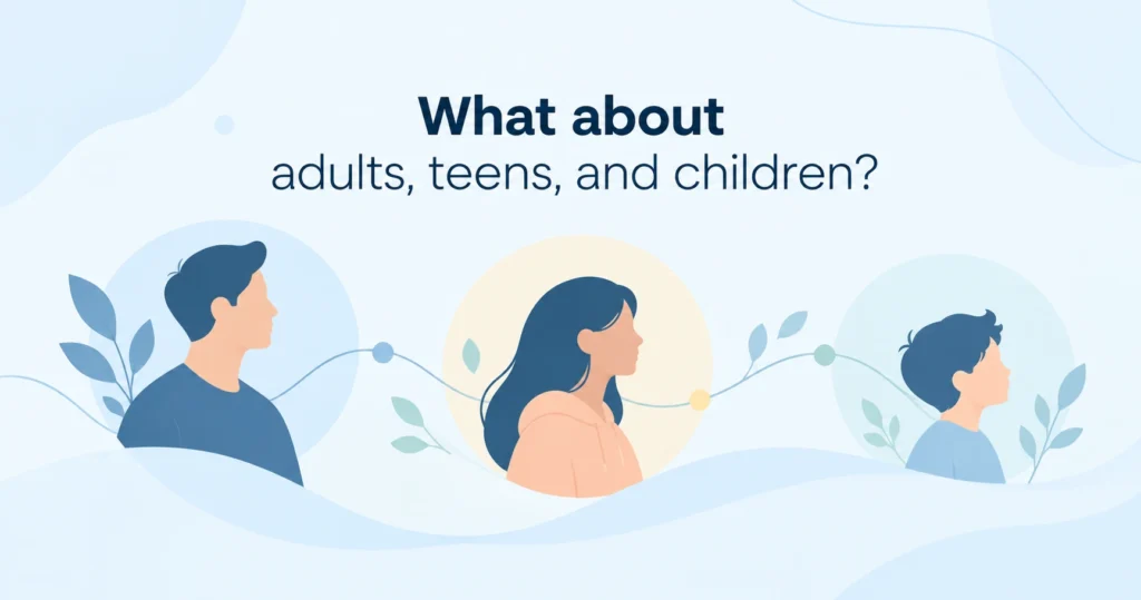 What about adults, teens, and children?