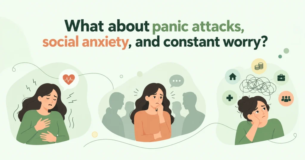 What about panic attacks, social anxiety, and constant worry?